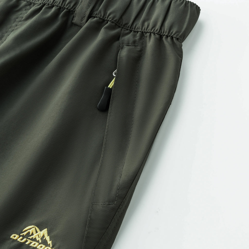 Mono de conversión para exteriores para hombre, 5 bolsillos con cremallera, pantalones extraíbles de dos secciones, tela de nailon de secado rápido, impermeable y resistente al desgaste, adecuado para pescar y hacer sender
