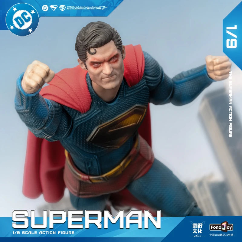 EN STOCK 2025 Fondjoy Battle figura de acción de Superman dañada David Corenswet 1/9 nueva figura de Superman junta de Pvc móvil