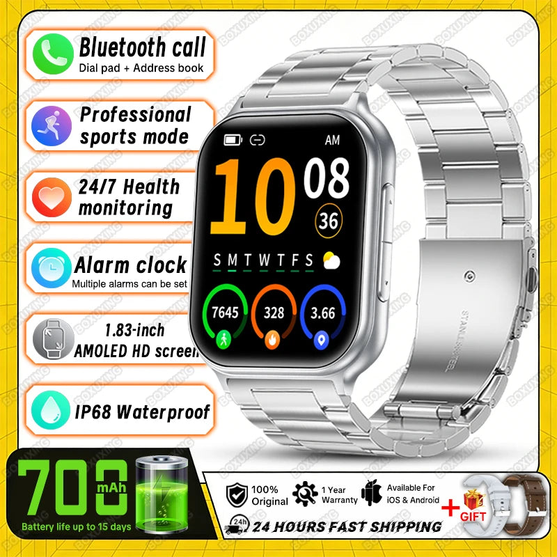Reloj Inteligente Deportivo IP68 con Monitor de Ritmo Cardíaco 24H y Llamadas
