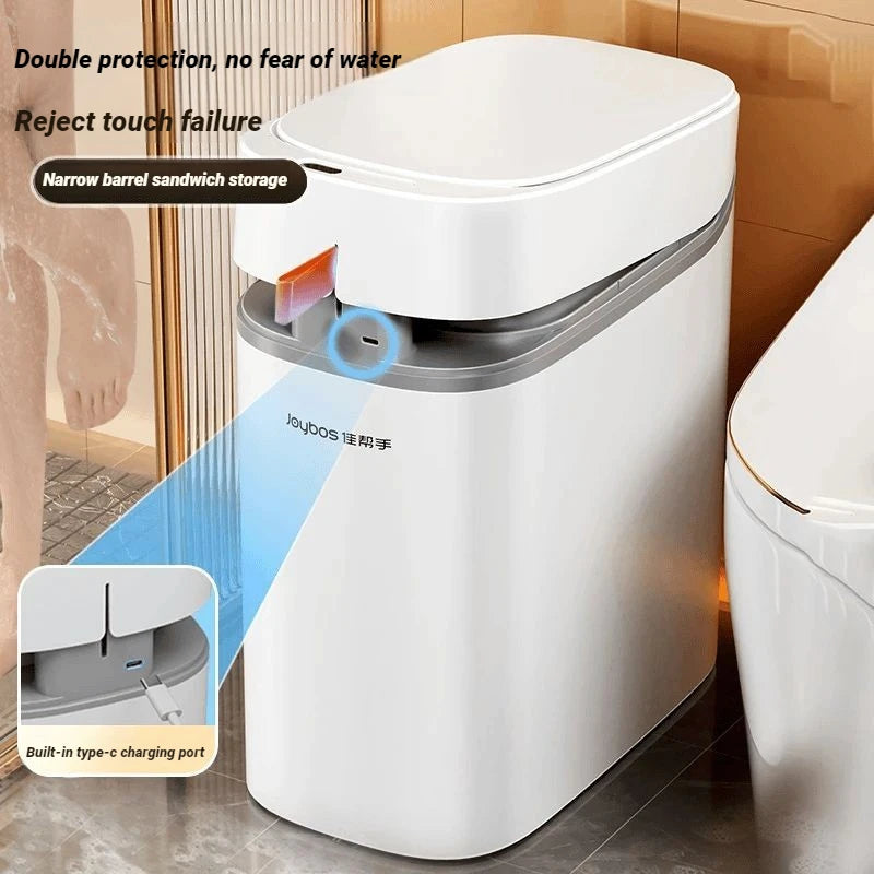 Cubo de basura inteligente Joybos con sensor, impermeable y diseño estrecho