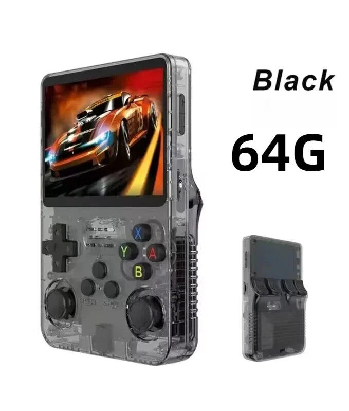 Consola de Juegos Retro R36S, Pantalla IPS de 3.5 Pulgadas, Sistema Linux, 64 GB