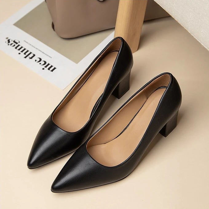 Zapatos de Tacón Fino Puntiagudo Charol para Mujer