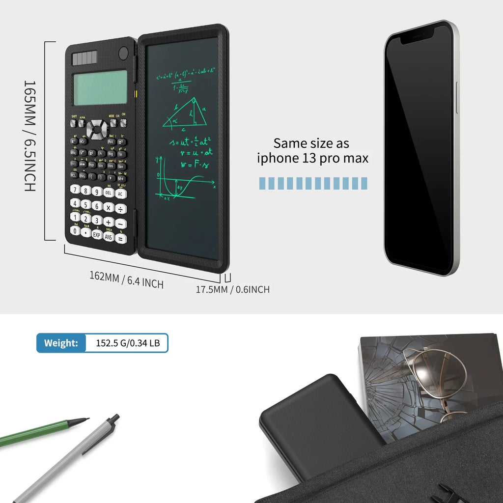 Mini calculadora científica con tableta de escritura, calculadoras, Bloc de notas, notas, electrónica de oficina, suministros escolares 991es Ms EX 82ms, nuevo