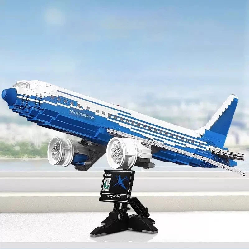 Bloques de Construcción de Avión de Pasajeros 80009, Kit de Modelo DIY, Juego de Construcción Educativo STEM, Regalo de Cumpleaños, Decoración para el Hogar