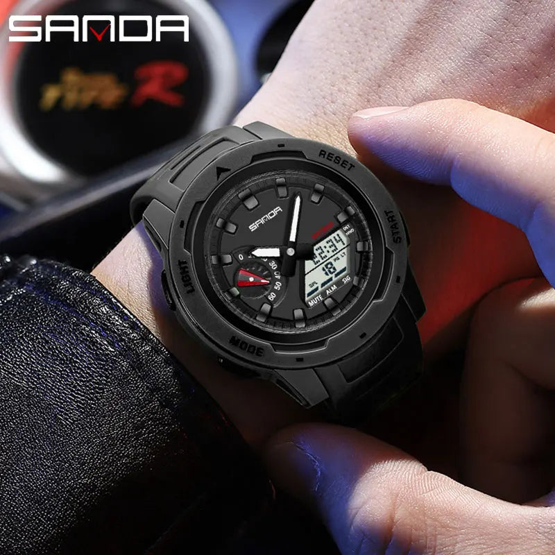Reloj Deportivo SANDA LED Doble Pantalla para Hombre