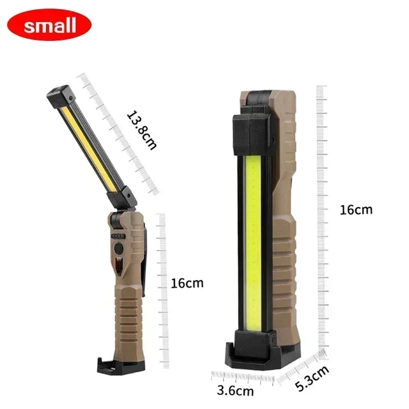 Lámpara de Trabajo Plegable USB Magnética para Camping