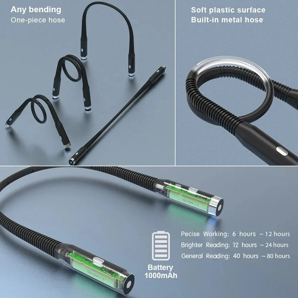 Luz LED para el Cuello, Lámpara de Lectura 3 Modos
