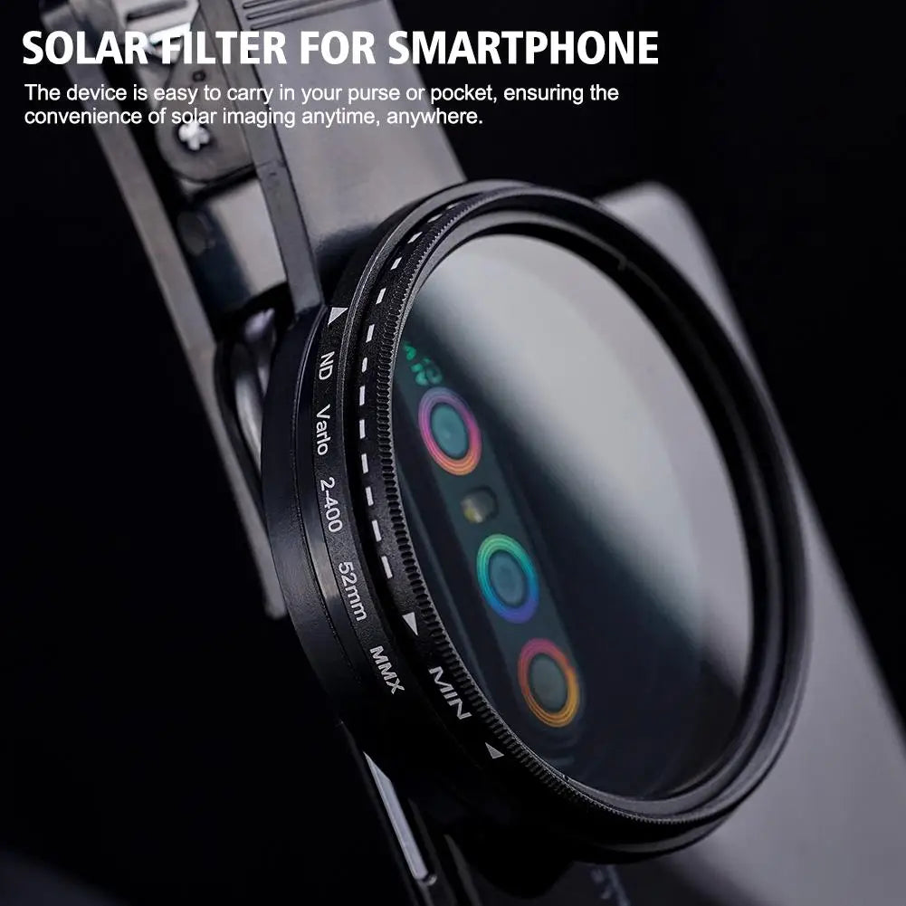 Filtro CPL y ND Ajustable para Teléfono Clip Universal 37/52mm