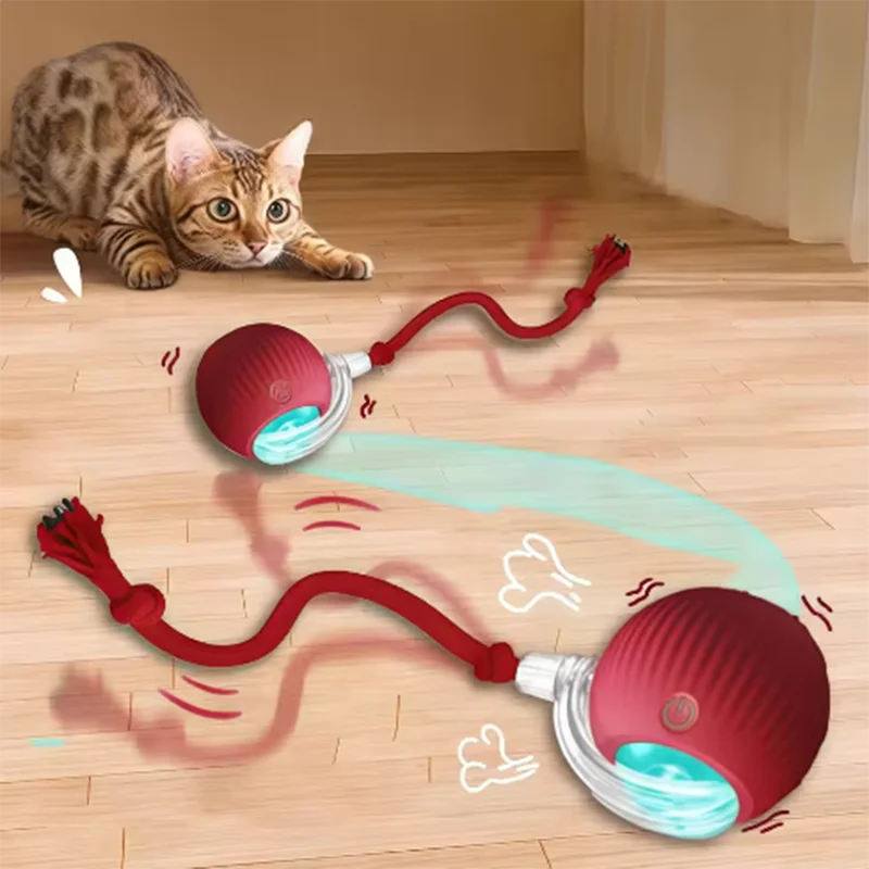 Los juguetes para gatos calientes son bolas para gatos que provocan automáticamente y palillos para gatos autoexcitantes y juguetes para mascotas resistentes al desgaste y a morderse