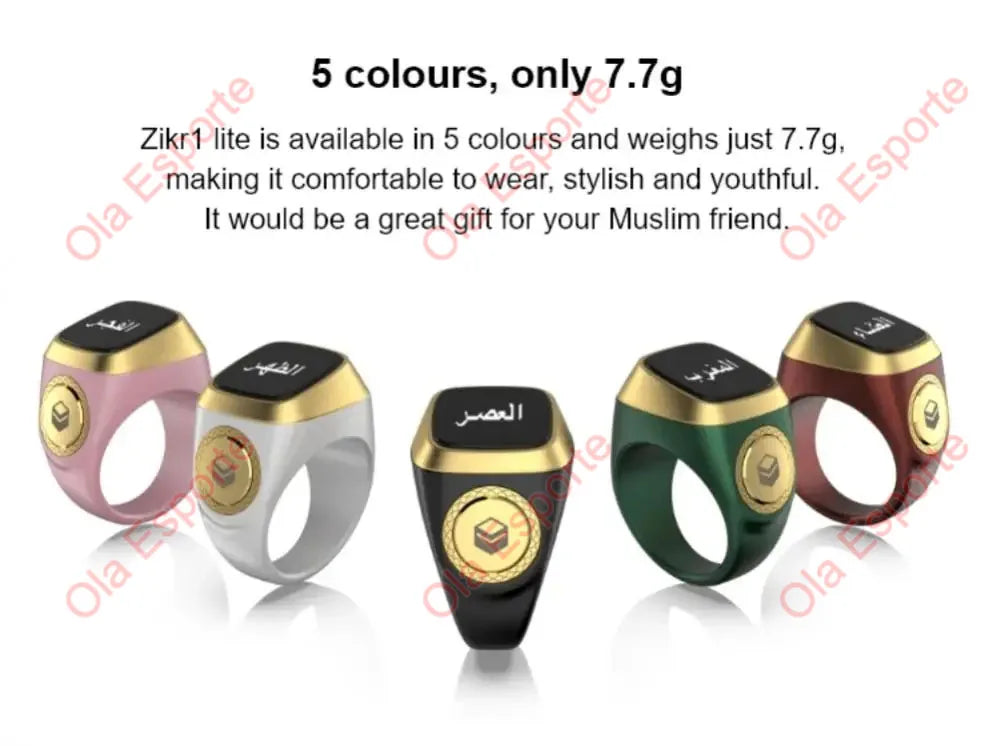 Qibla Smart Zikr Ring Contador Digital Tasbih