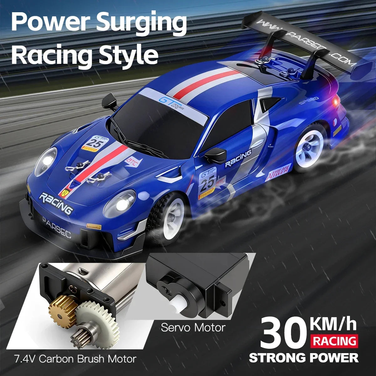 WLtoys 284019-A 284191 1:28 2,4G RC coche con luces LED 4WD Gyro 30 KM/H coche de Control remoto todoterreno vehículo de deriva juguetes para chico