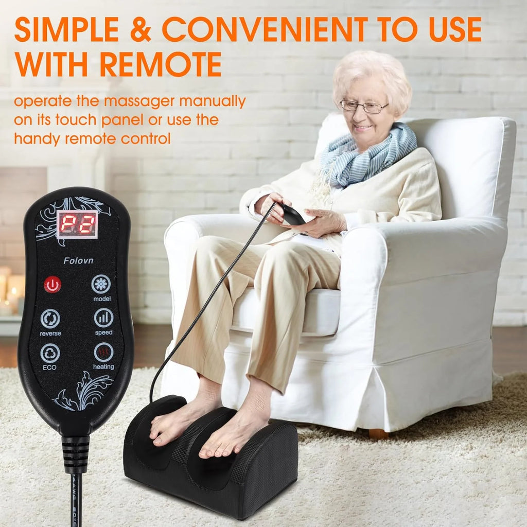 Máquina masajeadora de pies con calefacción eléctrica, amasadora de pies, compresa caliente, vibración, masaje de piernas y pies, regalo de Navidad para el hogar, Día de San Valentín