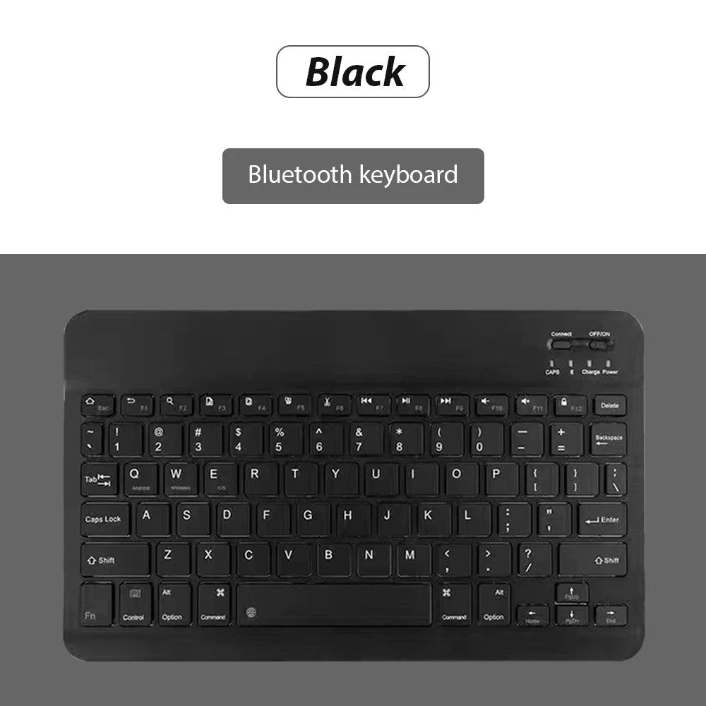 Teclado inalámbrico Bluetooth Universal para teléfono móvil, tableta, teclado y ratón, Mini teclado Bluetooth, accesorios para teclado Ipad