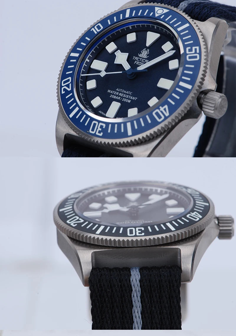Reloj Mecánico Automático HEIMDALLR Titanio Buceo 200M Zafiro NH35