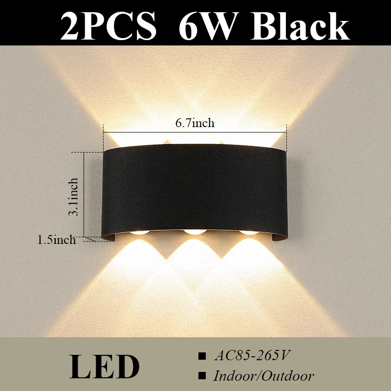 Aplique de Pared LED Impermeable Interior y Exterior