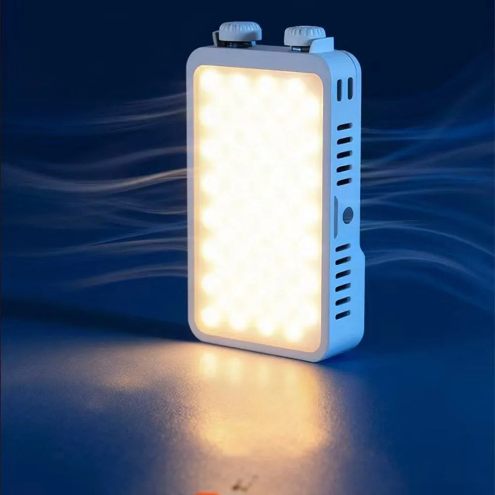 Luz de relleno portátil de 40W, luz de bolsillo para selfies, luz LED suave para fotografía exterior, luz de belleza con ventilador, luz superior para cámara