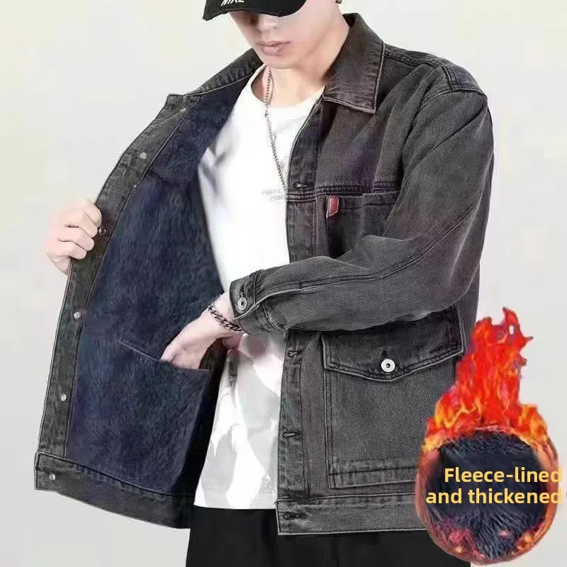 Chaqueta Vaquera de Invierno para Hombre con Forro de Borrego