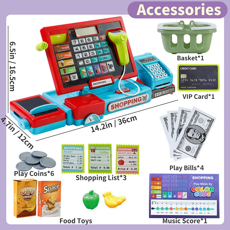 Juego Caja Registradora con Calculadora Real para Niños