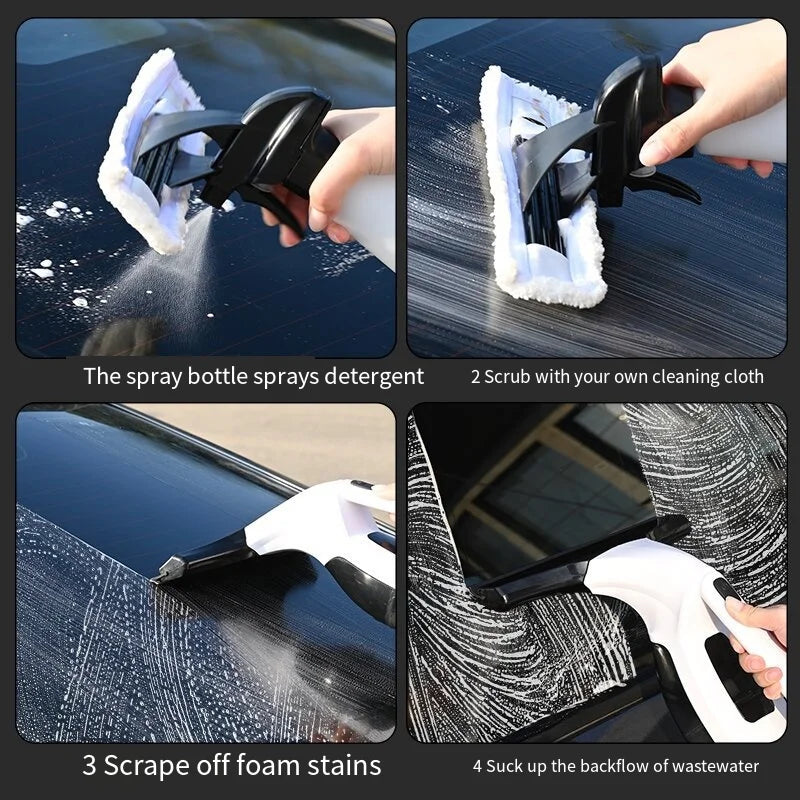 Limpiador de Ventanas Eléctrico Inalámbrico, Limpiador de Vidrios Recargable por USB, Herramienta para Limpiar Vidrios en el Hogar, Cocina y Baño