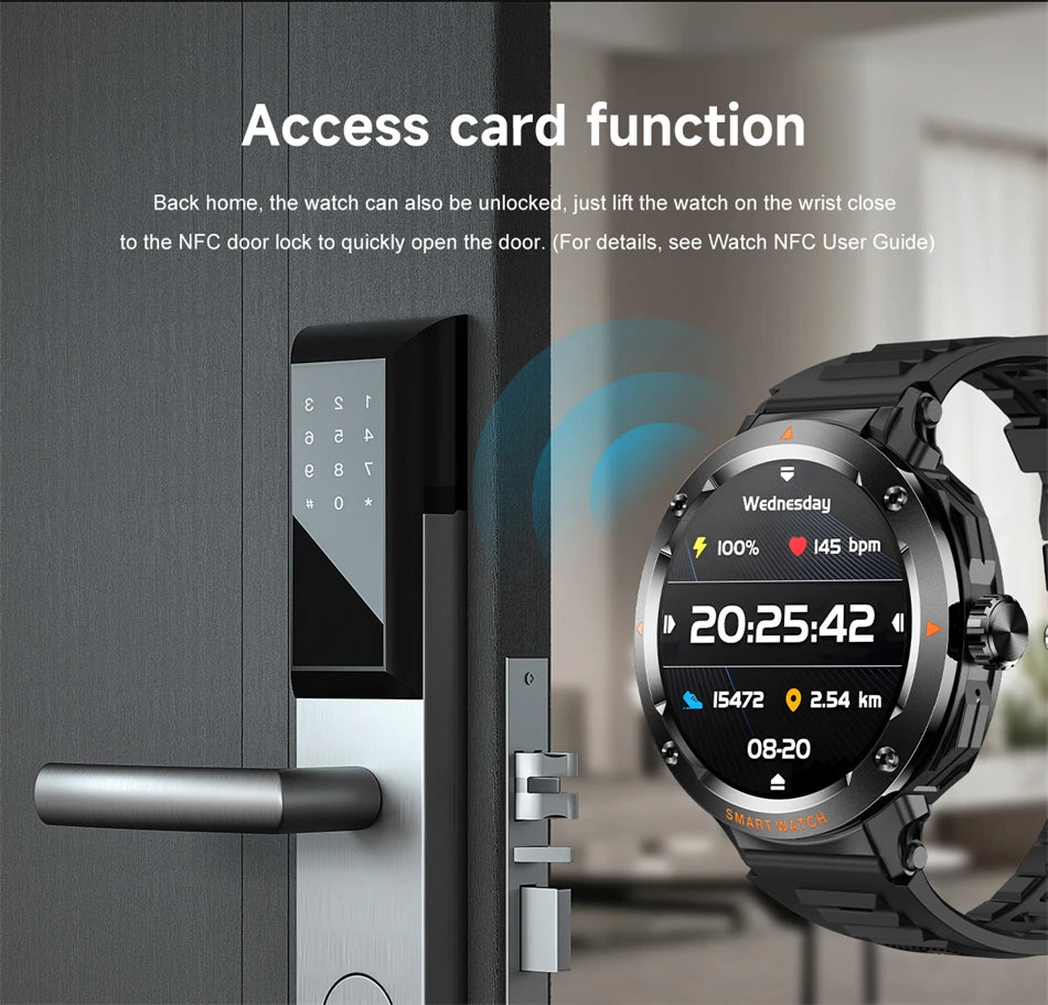 Reloj Inteligente 2 en 1 con Auriculares NFC para Hombre