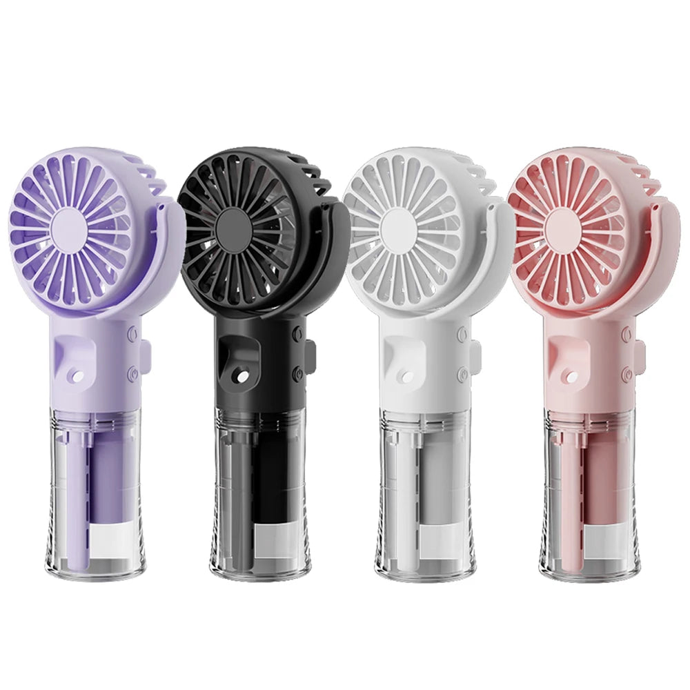 Mini Ventilador Portátil con Pulverizador de Agua