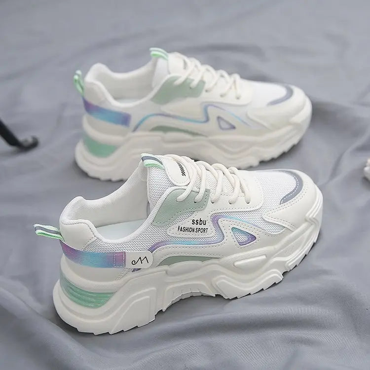 Zapatillas de Deporte para Mujer, Plataforma Plana, Estilo Casual