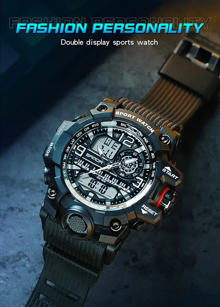 Reloj Digital LED Deportivo SANDA Multifunción para Hombre