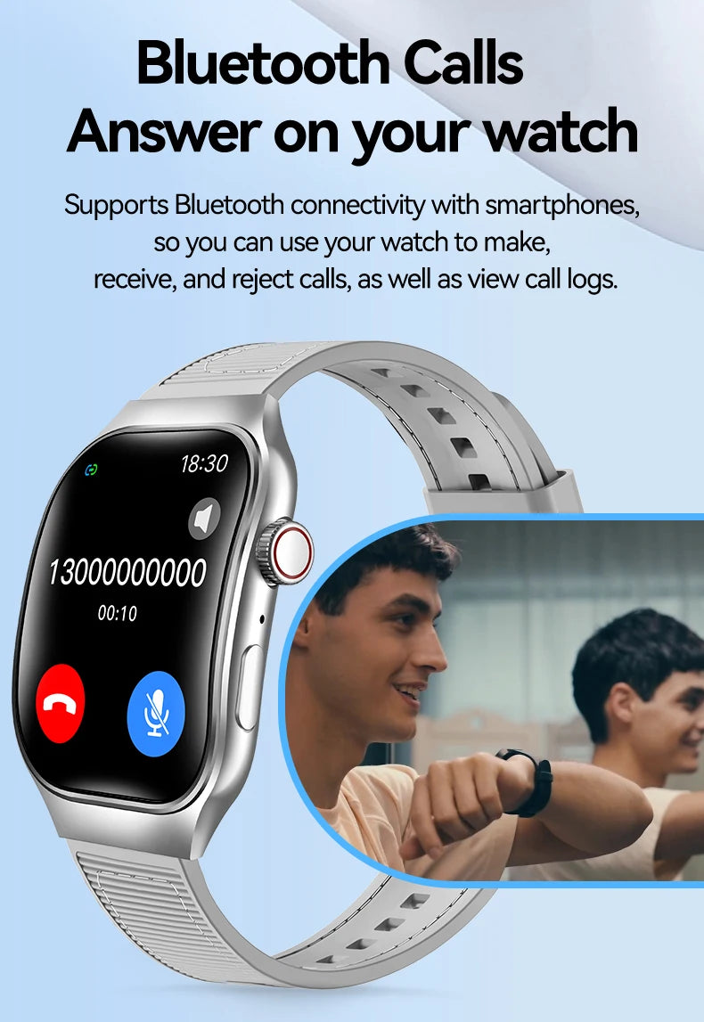Reloj inteligente LAXASFIT con pantalla curva de 2,01 pulgadas para hombre, Bluetooth 5,3, llamada HD, múltiples modos deportivos, reloj inteligente para mujer, regalos de vacaciones