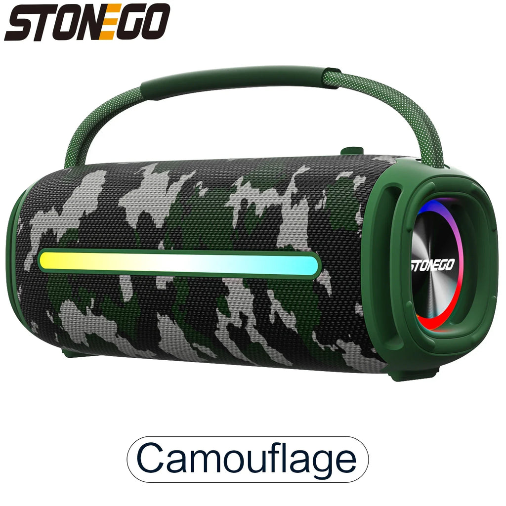 Altavoz inalámbrico portátil Bluetooth 5,3, linterna RGB IPX6, resistente al agua, potente Subwoofer, Audio de alta calidad para exteriores