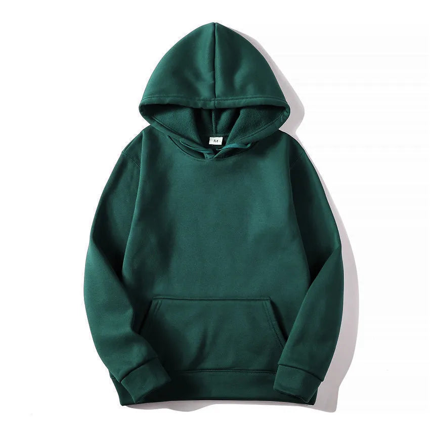 Sudadera con Capucha Casual para Hombre y Mujer, Color Sólido