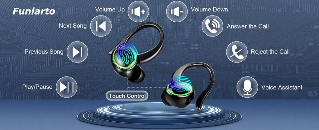 Auriculares Bluetooth 5.4 Deportivos 50h Graves