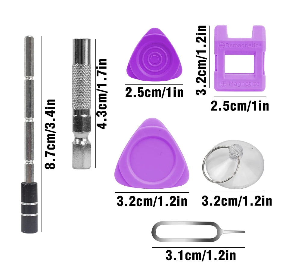 Juego de destornilladores de precisión 115 en 1, Kit de herramientas de reparación magnética multifuncional para ordenador, portátil, teléfono, MacBook, reparaciones domésticas