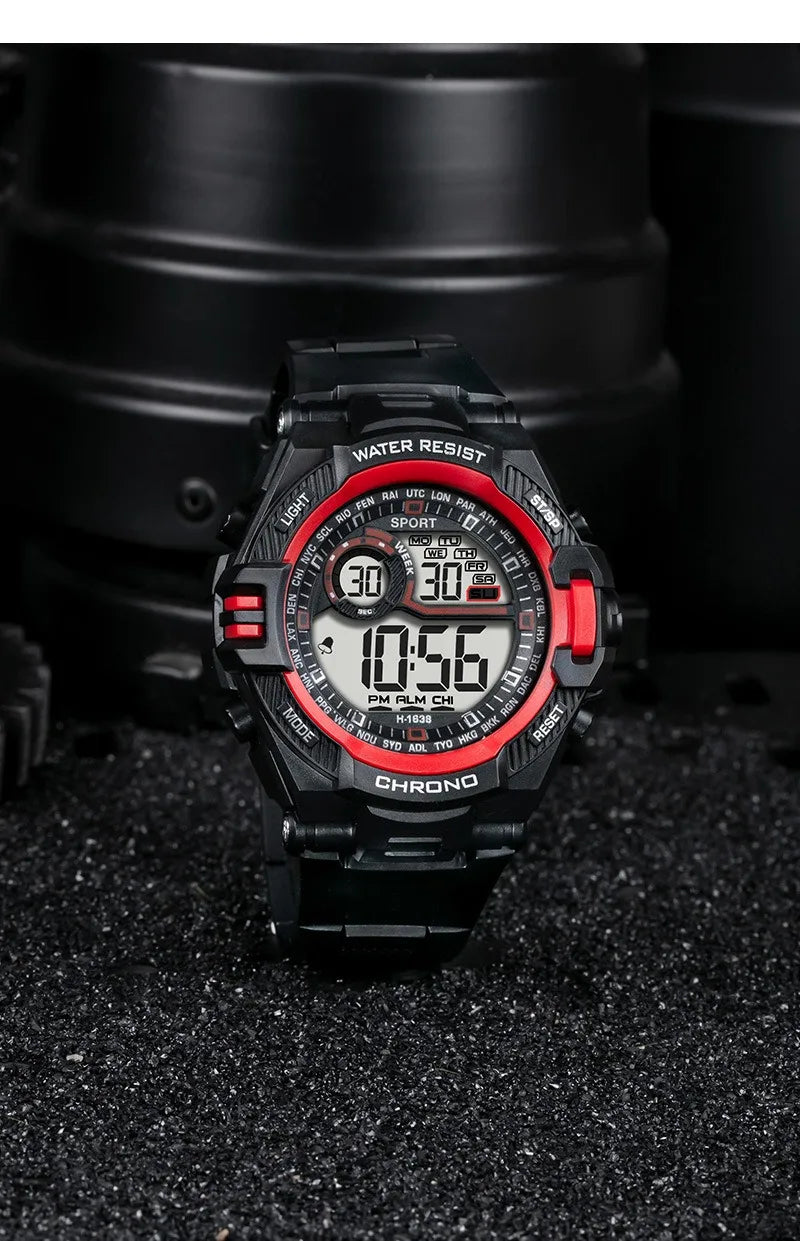 Reloj Digital Deportivo Resistente al Agua Hombre