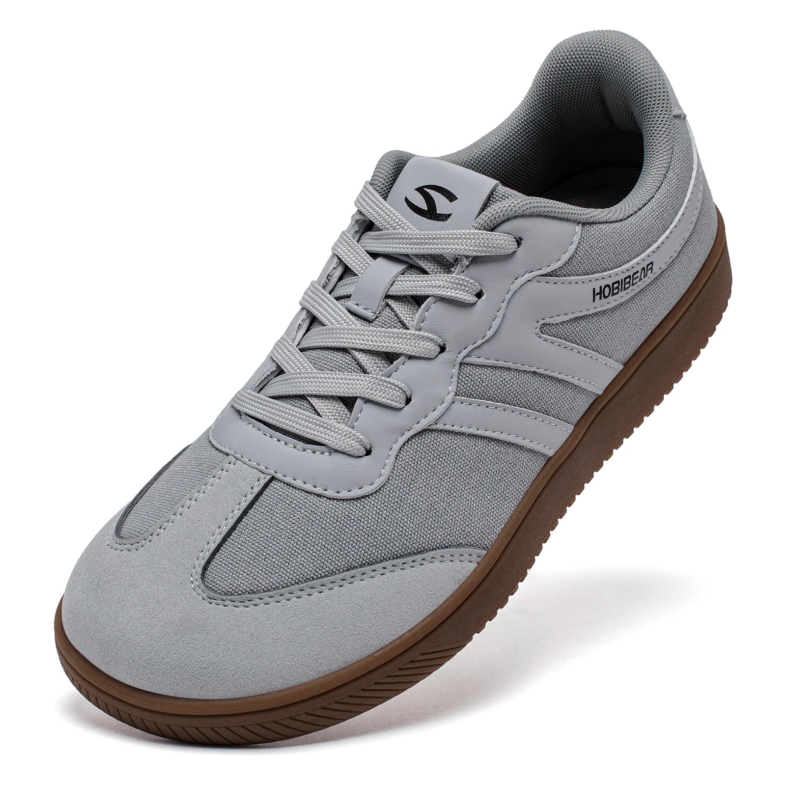 HOBIBEAR Zapatos de punta ancha para hombre y mujer, zapatillas de deporte de tela minimalista con cordones, zapatos casuales para caminar