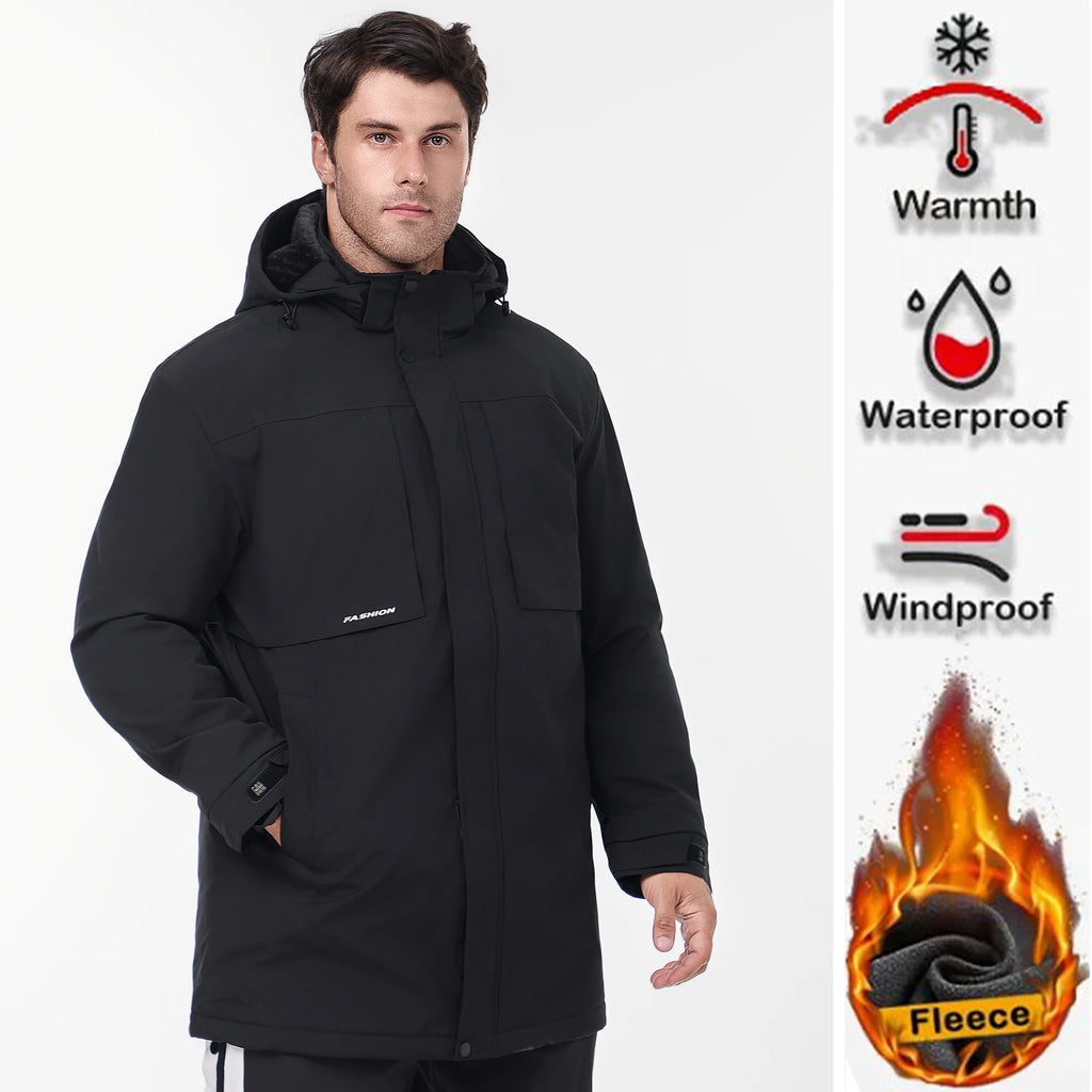 Parka militar con capucha para hombre, abrigo grueso y cálido a prueba de viento, Anorak, chaquetas de invierno