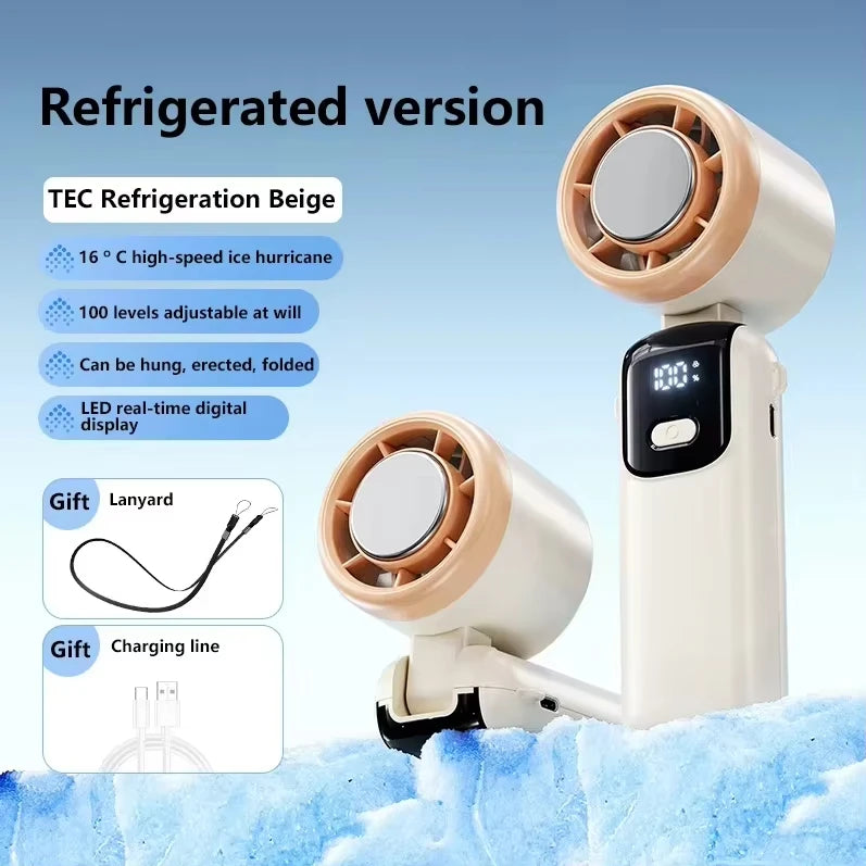 Ventilador Portátil con Enfriamiento por Hielo y 120 Velocidades