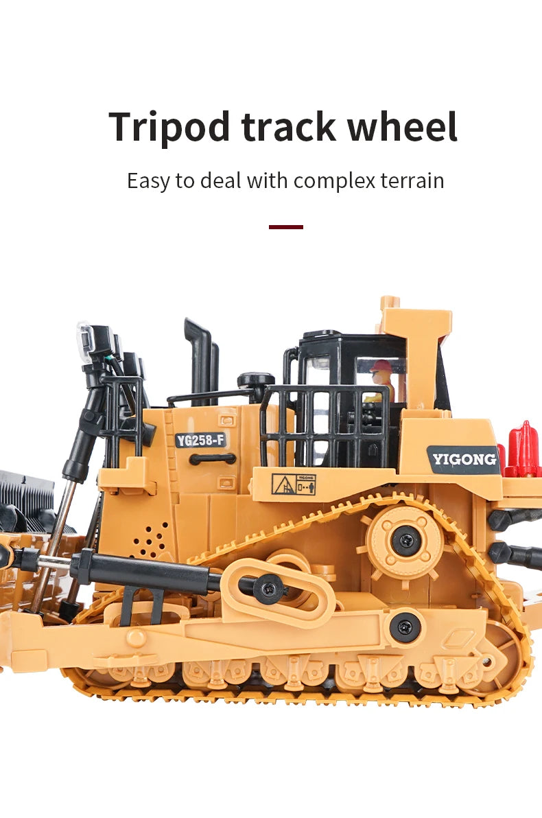Bulldozer de Control Remoto RC 1/24 9 Canales 2.4G para Niños