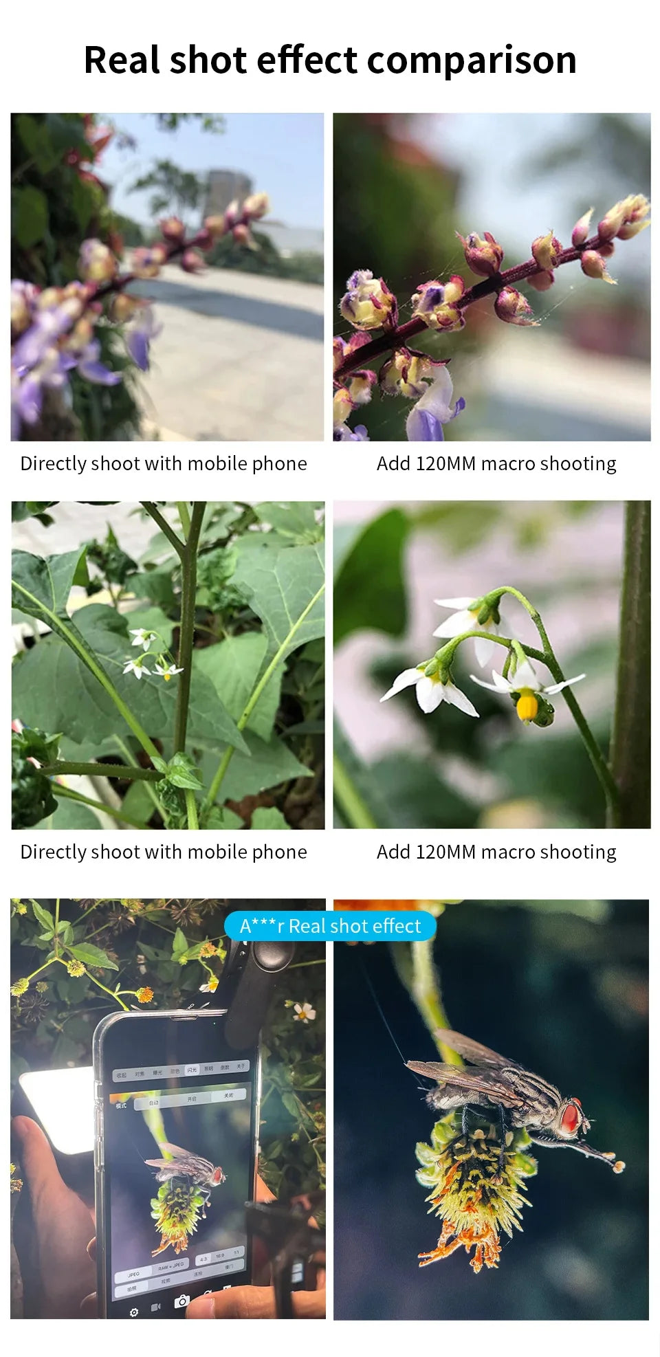 Lente Macro 120MM 10X HD 5K para iPhone y Android