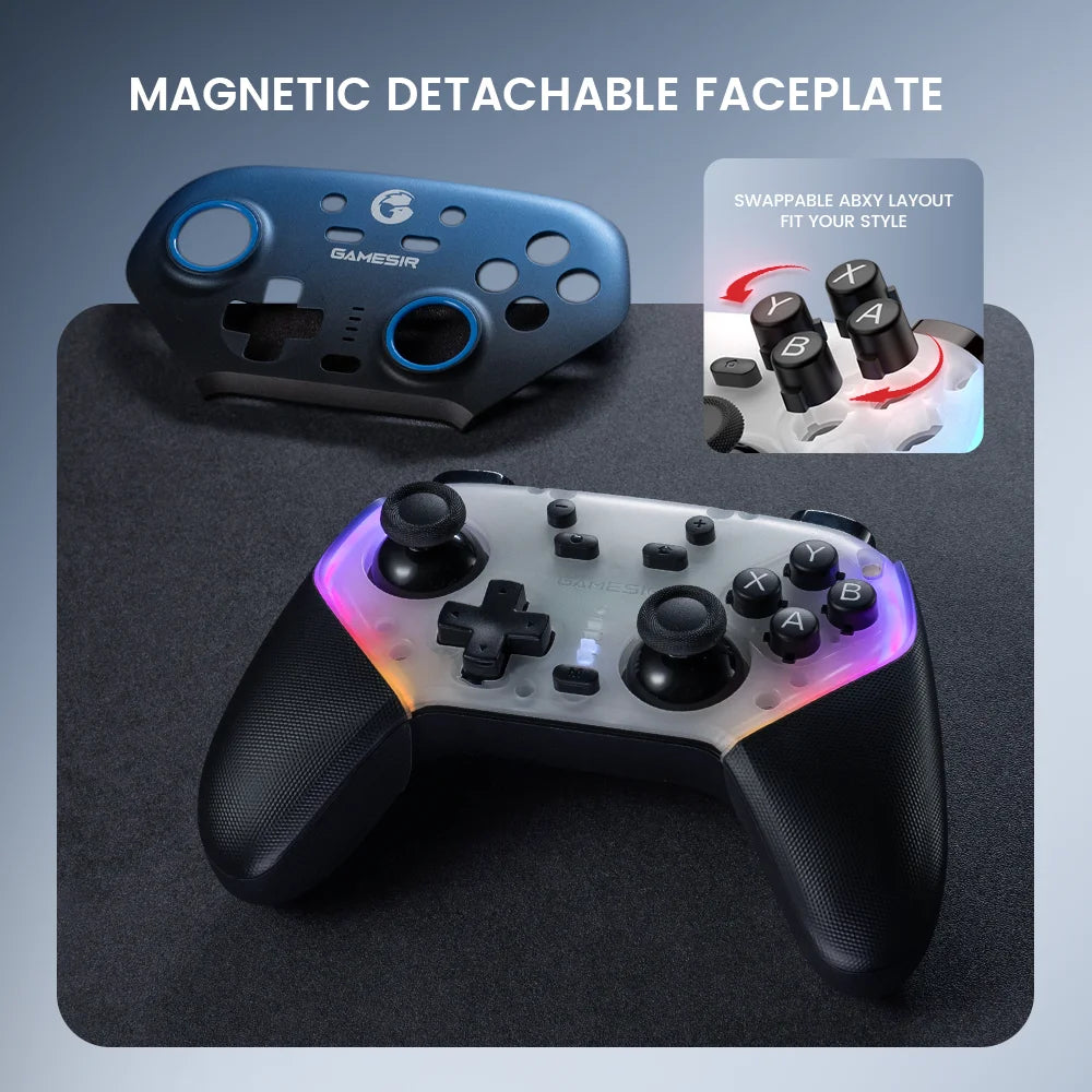 Gamepad GameSir Super Nova Bluetooth con base de carga controlador de juegos inalámbrico para Nintendo Switch 2 iPhone Android teléfono PC