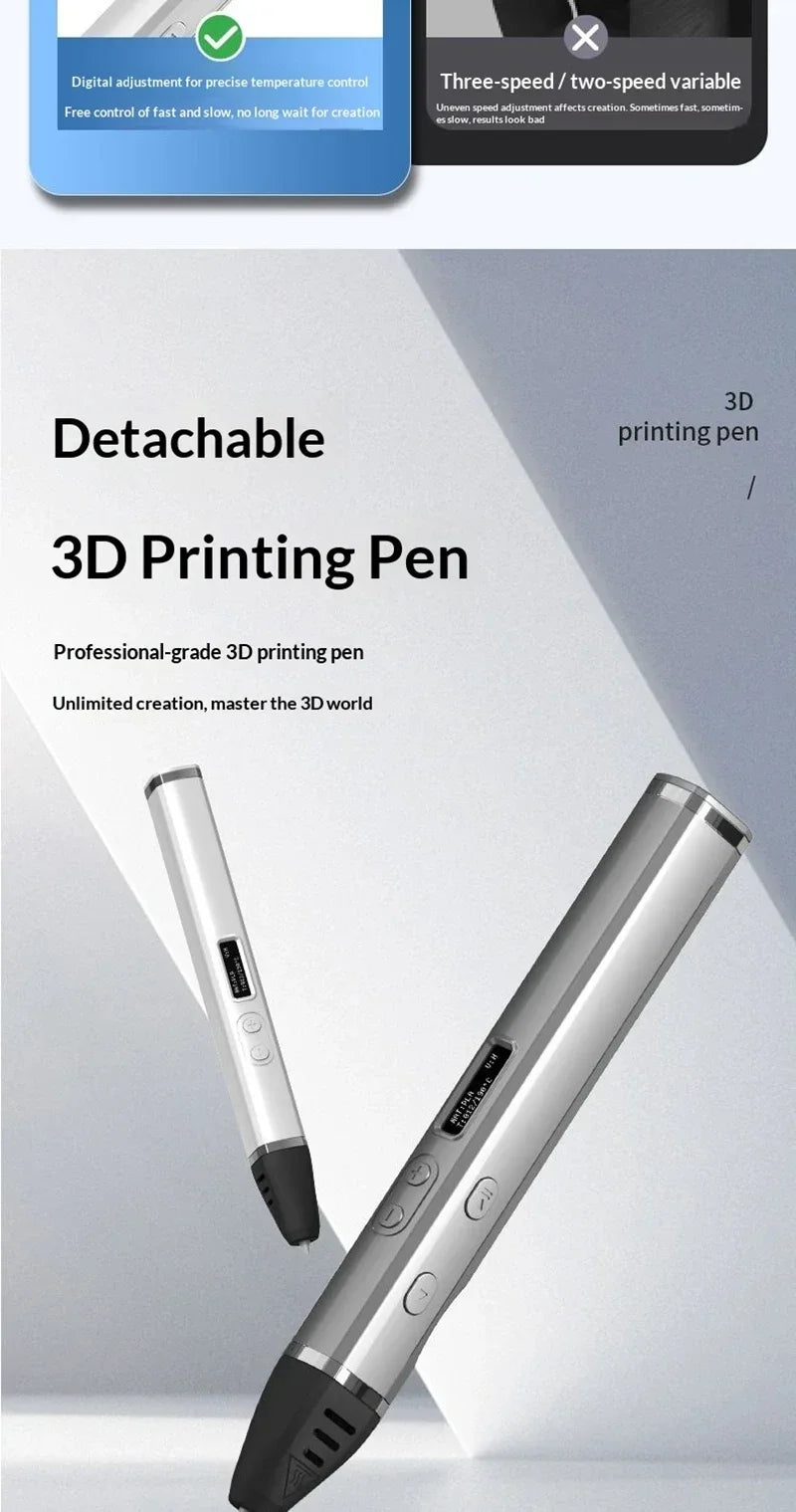 Lápiz de Impresión 3D Profesional con Pantalla OLED