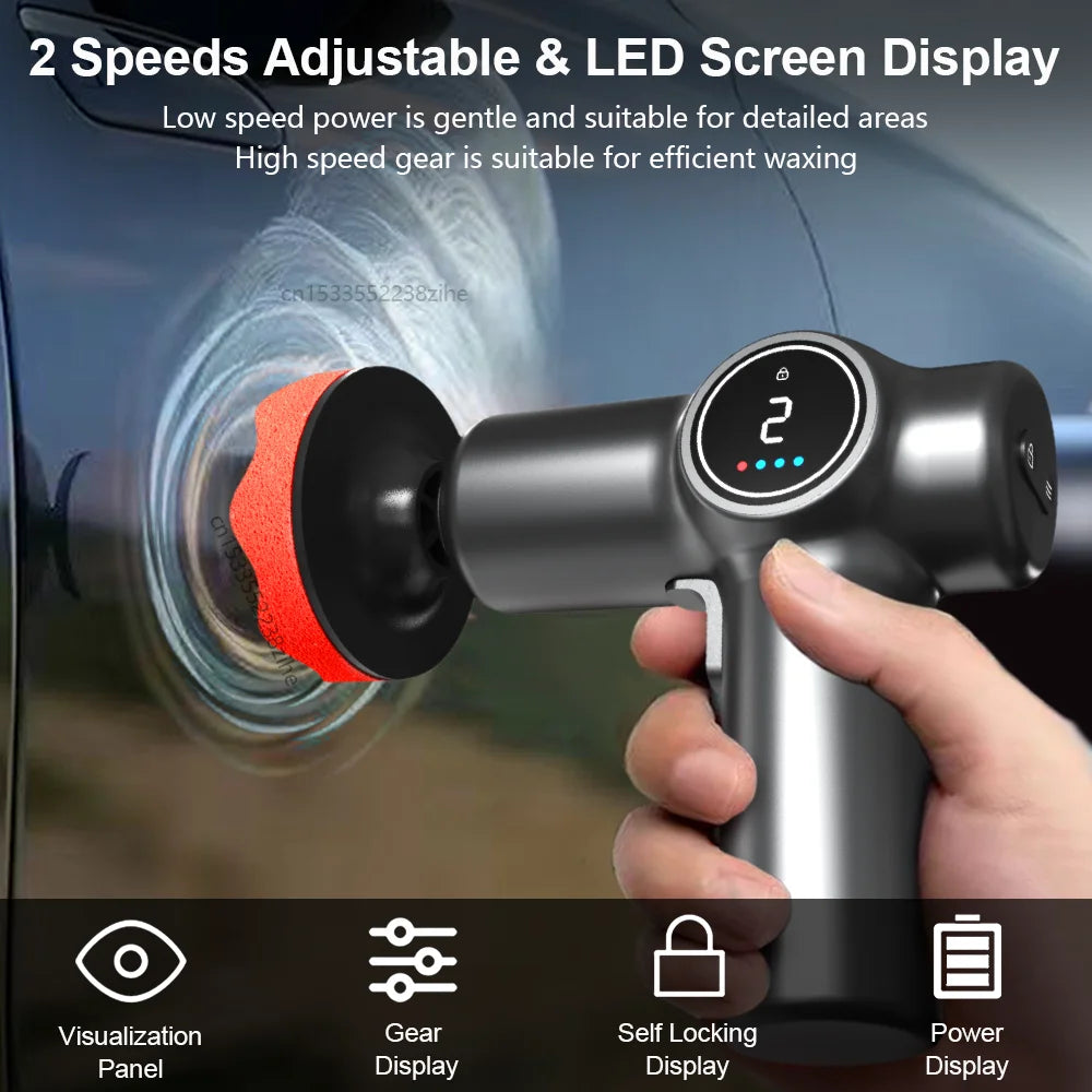 Pulidora de autos inalámbrica portátil recargable 85W con velocidad ajustable y 4000 mAh