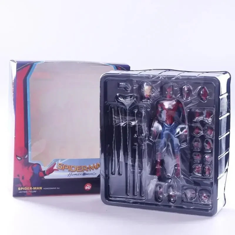 Figura de acción de Spiderman de Marvel Avengers: Homecoming, estatua con rostro intercambiable de Tom Holland, modelo de juguete coleccionable, regalo