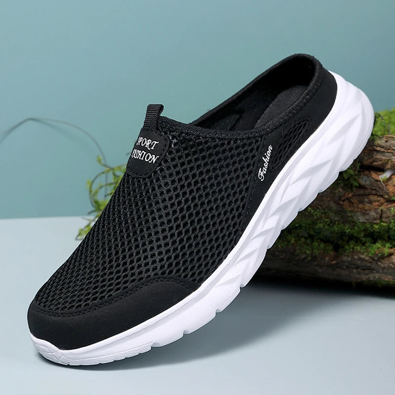 2024 zapatillas de hombre antideslizantes, zapatos informales para hombre, zapatillas planas ligeras para hombre, zapatillas planas transpirables a la moda para exteriores