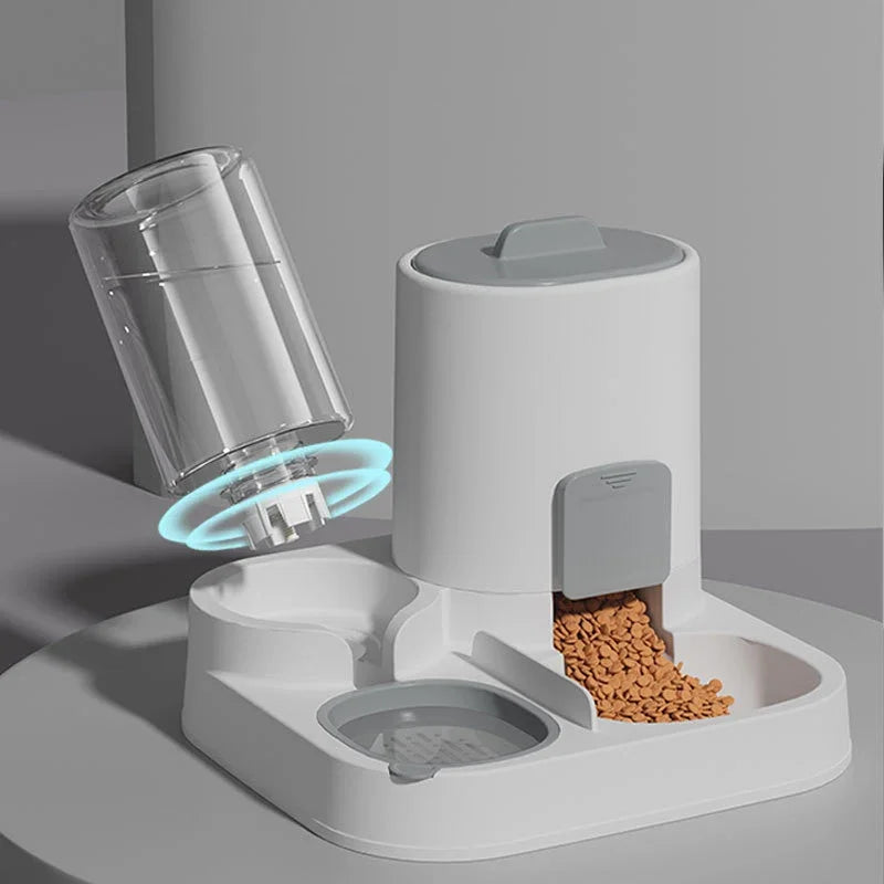 Alimentación y agua potable para mascotas, comida dos en uno, cuenco de agua potable y alimentación suave de gran capacidad, cuenco de comida para gatos, cuenco para perros