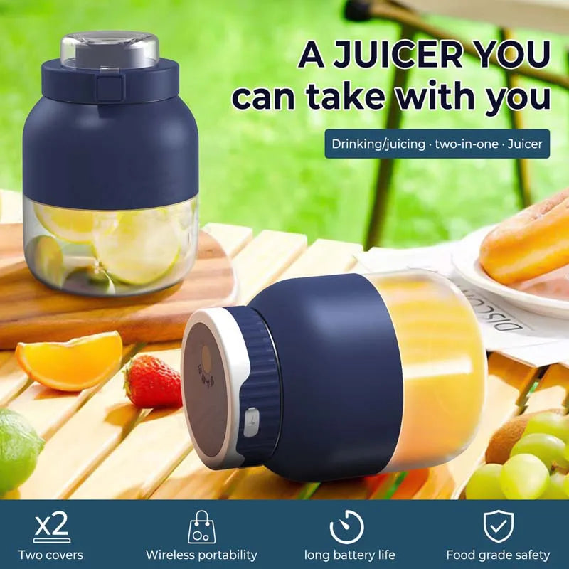 Extractor de Jugos Portátil de Acero Inoxidable Gran Capacidad