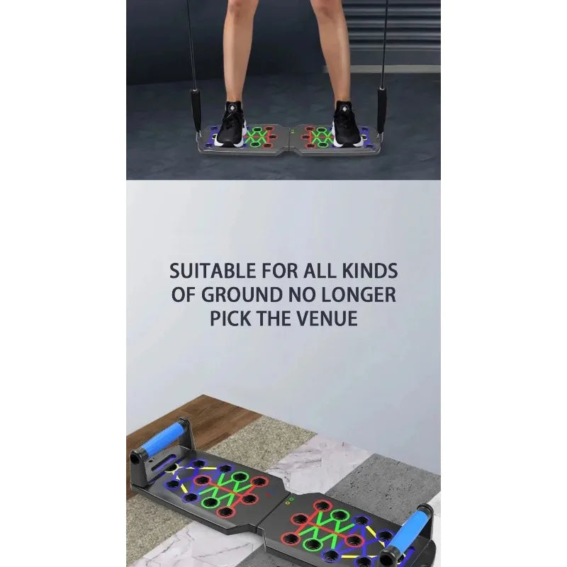 Tabla de flexiones plegable multifuncional para fitness en casa o exteriores