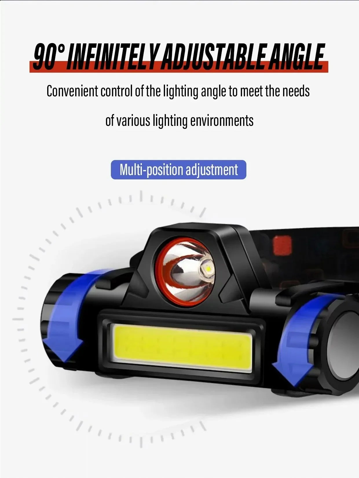 Linterna Frontal LED Recargable para Pesca y Camping XPE COB