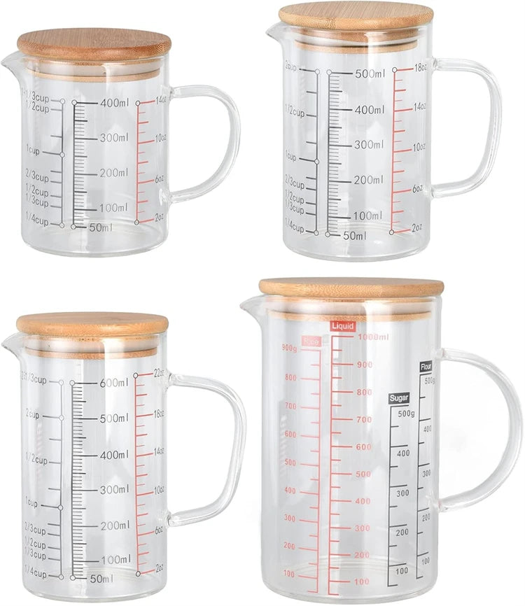 Taza Medidora de Vidrio Borosilicato con Mango