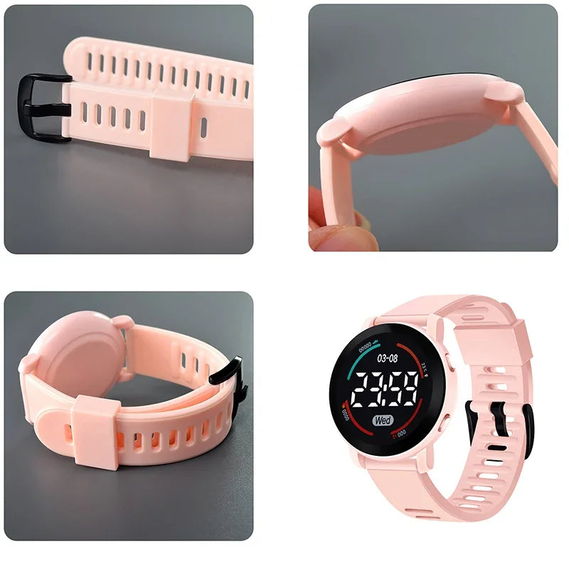 Reloj deportivo Digital LED para niños, pulsera electrónica resistente al agua, Spaceman, correa de silicona, relojes deportivos digitales