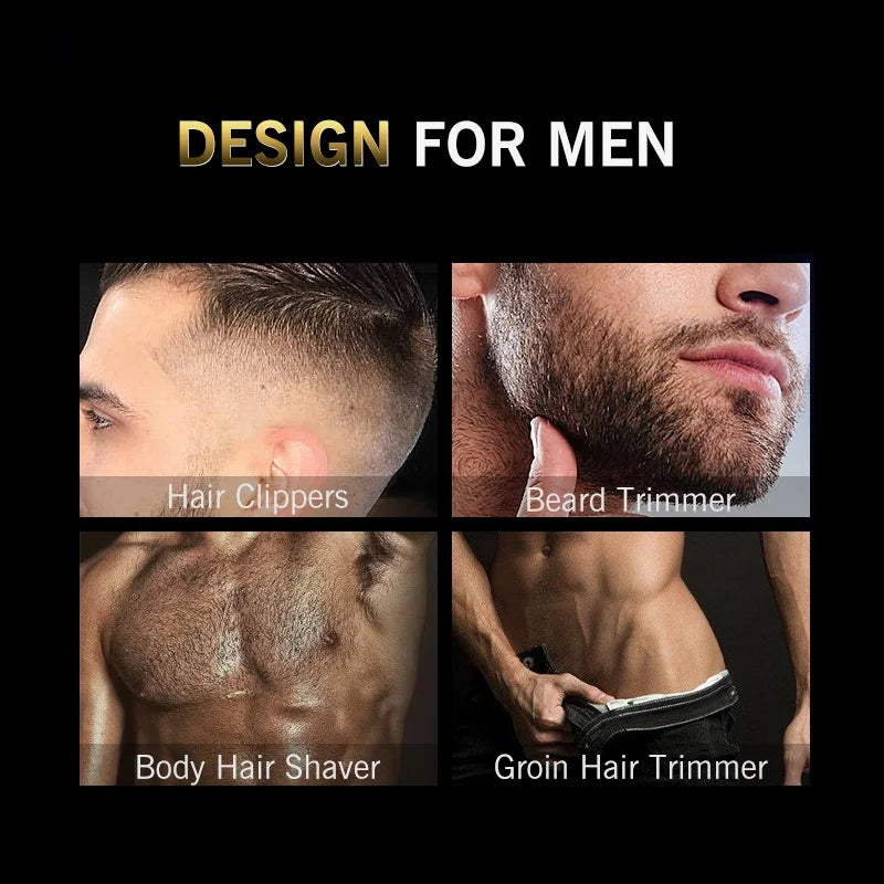Afeitadora y Recortadora de Pelo y Barba, Recargable, Resistente al Agua